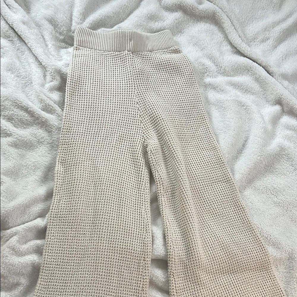 Sincerely Jules Cream Flare Knit Pants